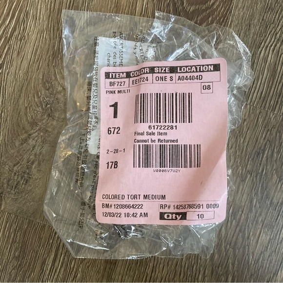 J. Crew Medium Claw Hair Clip in Tortoise Pink Multi - Picture 3 of 3